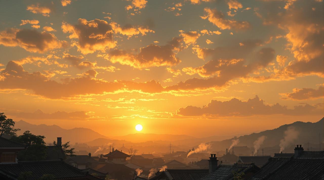 河马剧场官网入口 - 暮色四合的温情剧场，夕阳下的乡村美景